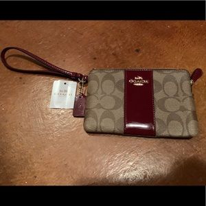 Coach Signature Outline wristlet